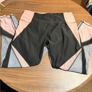 RBX Women's Black and Pink Leggings